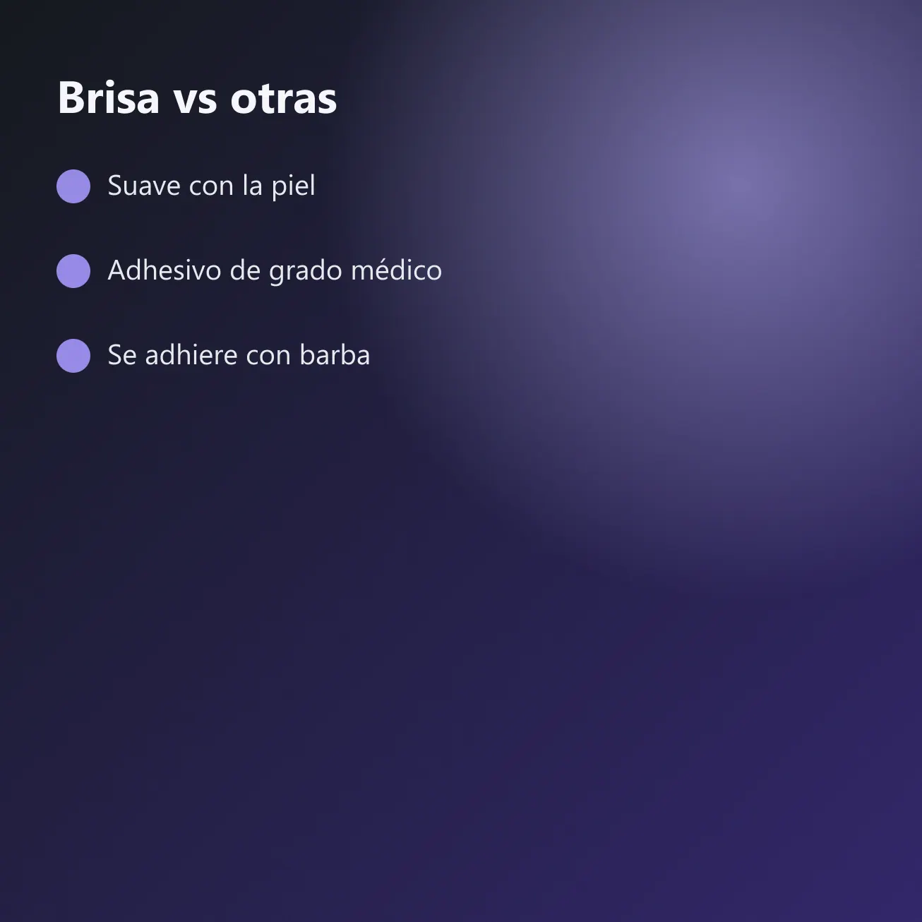 Brisa frente a otras cintas bucales